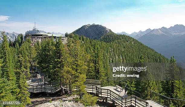 mirador de montaña sulphur góndola - sulphur mountain fotografías e imágenes de stock