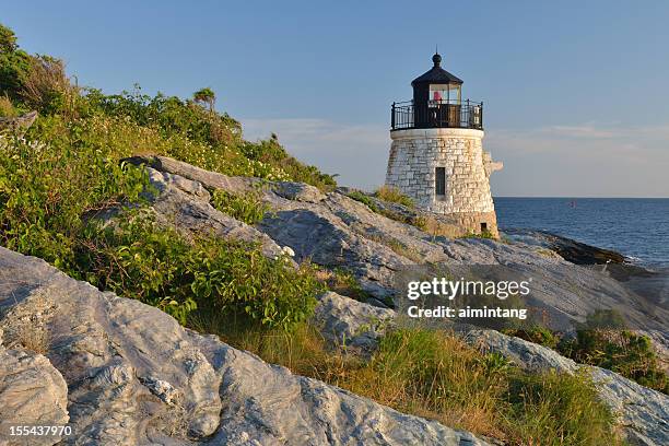 castle hill lighthouse - newport rhode island stock pictures, royalty-free photos & images
