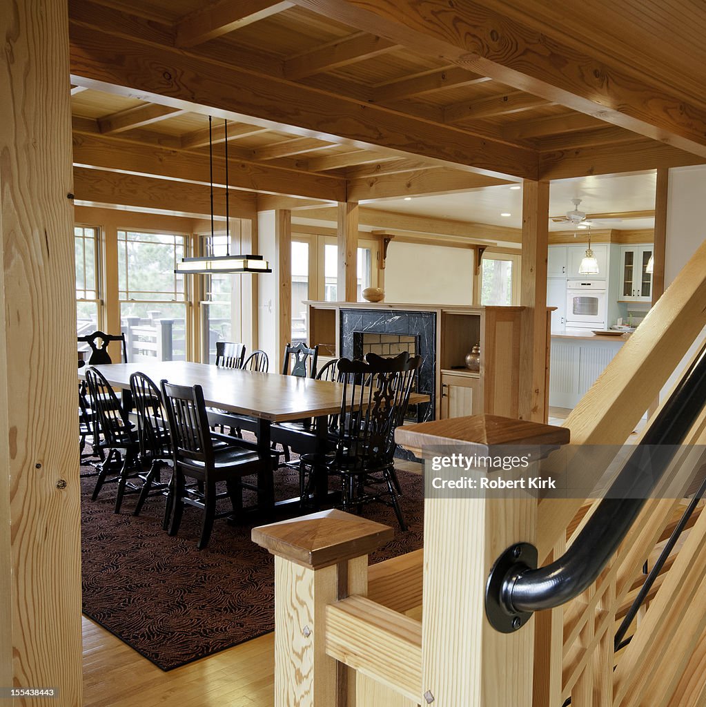 Post and Beam Construction Home Interior