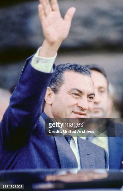 Muhammad Husni Mubarak, Vizepräsident von Ägypten, bei einem Staatsbesuch in Deutschland, 1979.