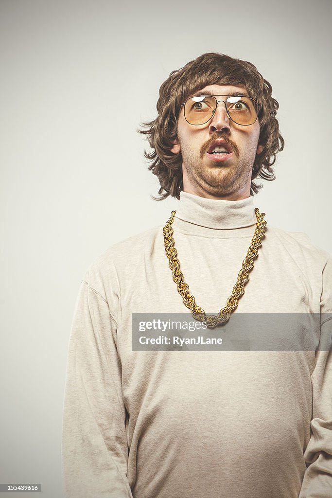 Afraid Retro Seventies Man