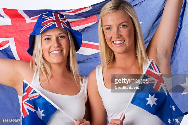 australian supporters - australia day stock pictures, royalty-free photos & images