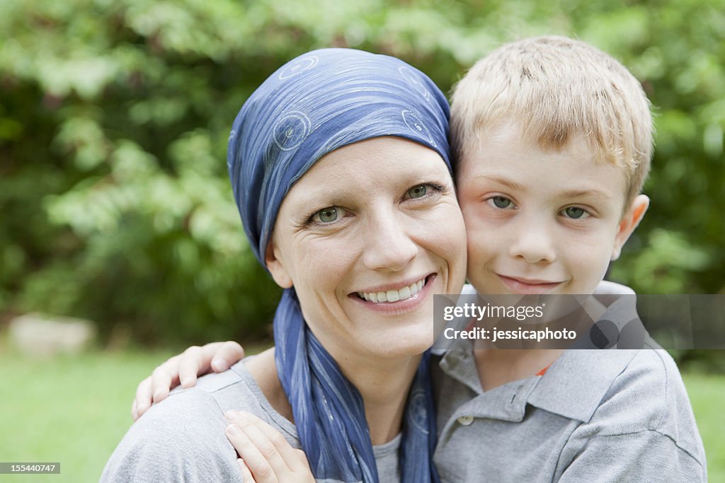 Mother with Cancer and Her Son