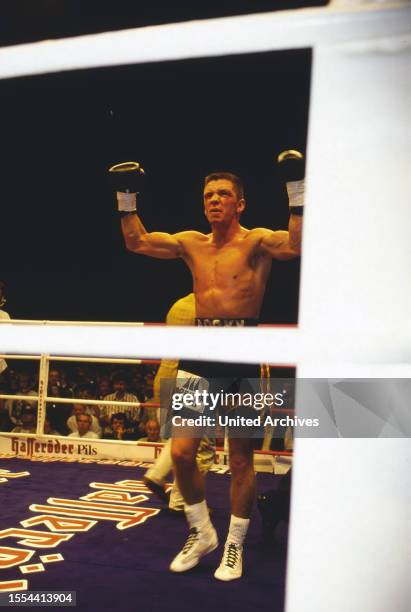 Boxkampf zwischen Graciano Rocchigiani und Dariusz Michalczewski am 10. August 1996 am Hamburger Millerntor. Das Duell der beiden deutschen Boxer...