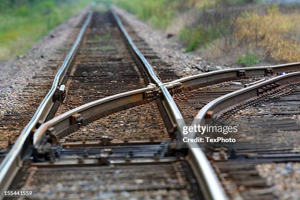 interruptor de ferroviária - turning imagens e fotografias de stock