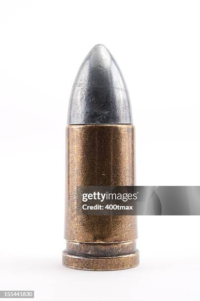 large caliber 9mm bullet - bullet stock pictures, royalty-free photos & images