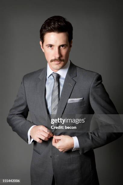 young man with moustache - mustache stock pictures, royalty-free photos & images