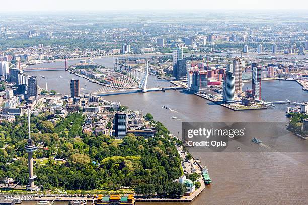 ロッテルダムの空からの眺め - south holland ストックフォトと画像