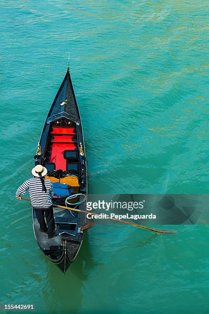 typical gondola in venice - italy - venice italy stock pictures, royalty-free photos & images