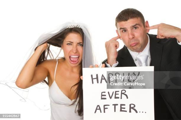 fighting couple - mad bride stock pictures, royalty-free photos & images