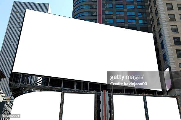 plakate - times square manhattan new york stock-fotos und bilder