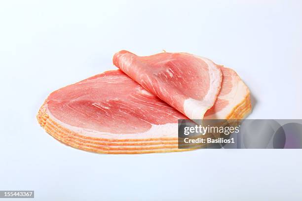 tranches de jambon - jambon tranches photos et images de collection