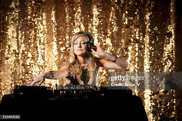 retro disco dj - disco dancing stock pictures, royalty-free photos & images