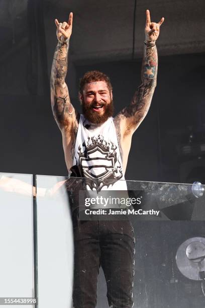 Post Malone performs live at TSX in Times Square on July 18, 2023 in New York City.