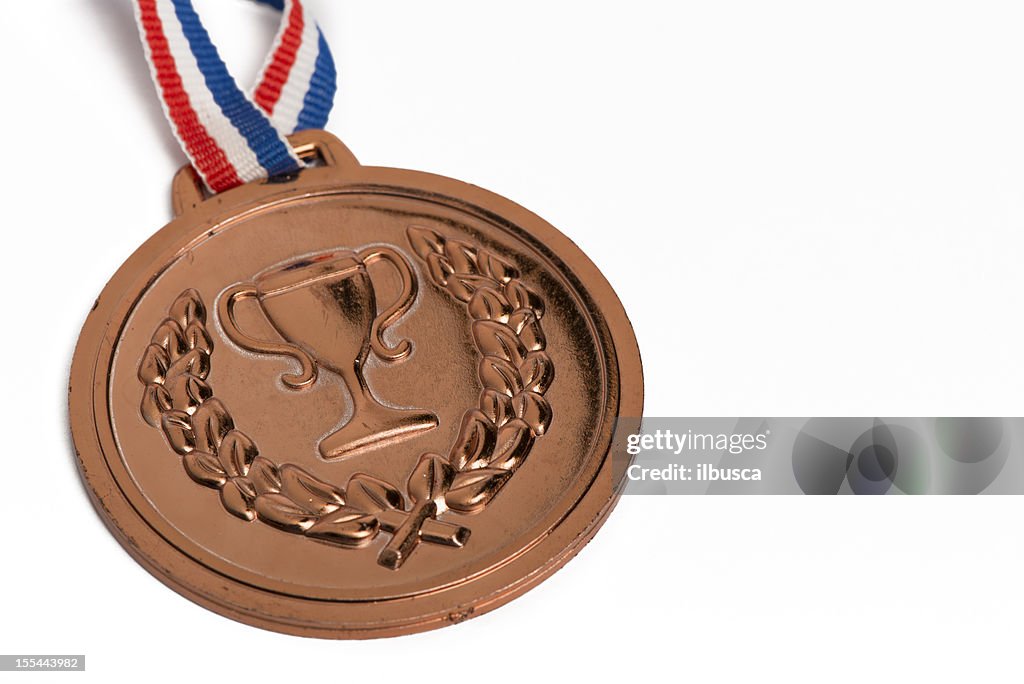 . medals isolated on white: Bronze