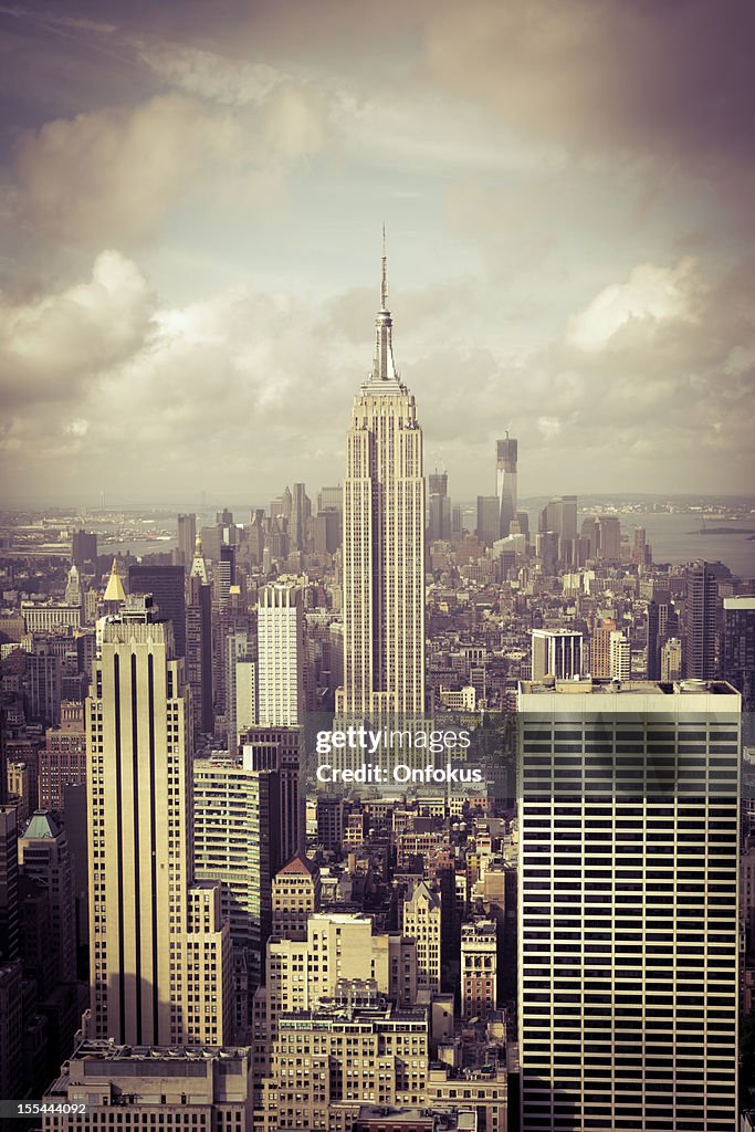 Empire State Building und Manhattan Skyline, New York City, Usa