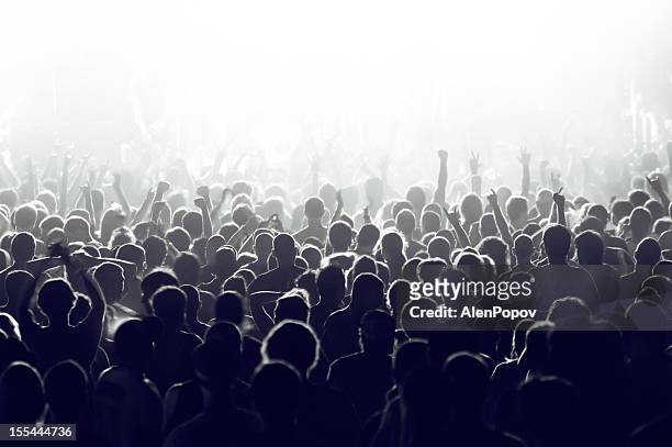 concert crowd - crowd of people stock pictures, royalty-free photos & images