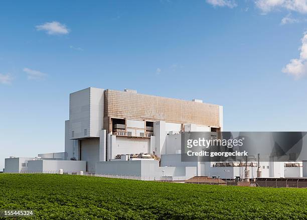 nuclear power station - factory building exterior stock pictures, royalty-free photos & images