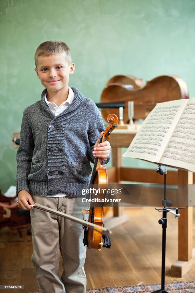 Young child with violin
