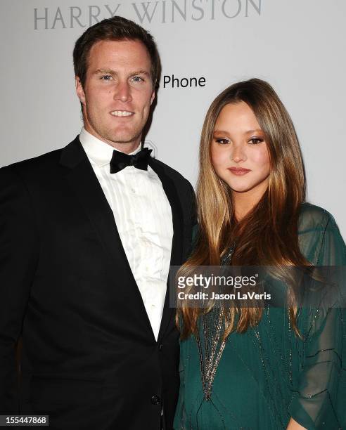Actress Devon Aoki and James Bailey attend the 1st annual Baby2Baby gala at Book Bindery on November 3, 2012 in Culver City, California.