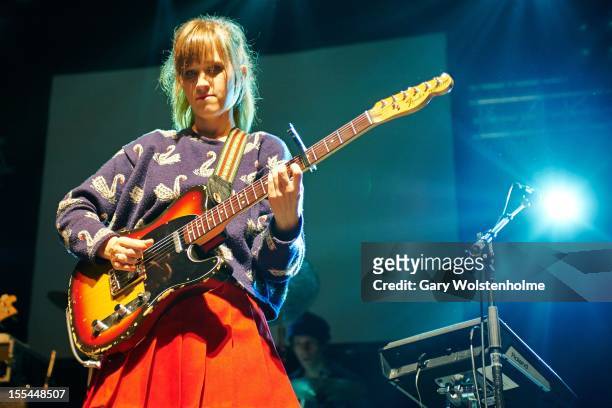 Amber Coffman of Dirty Projectors performs on stage during Iceland Airwaves Music Festival at Reykjavik Art Museum on November 3, 2012 in Reykjavik,...