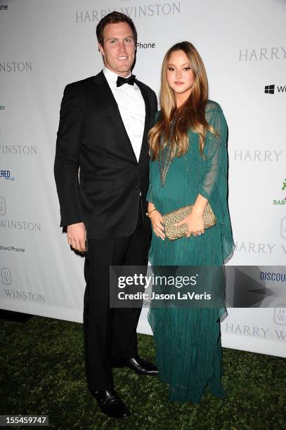 Actress Devon Aoki and James Bailey attend the 1st annual Baby2Baby gala at Book Bindery on November 3, 2012 in Culver City, California.