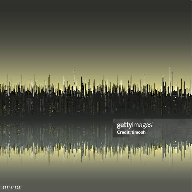 metropolis square - busy office background stock illustrations