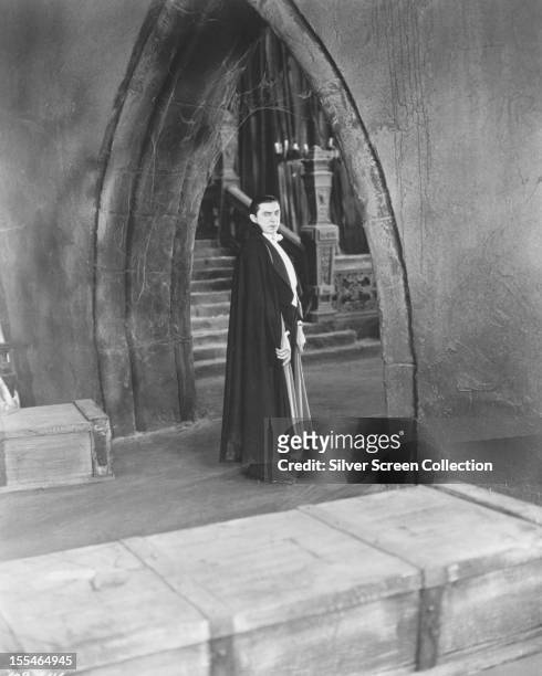 Hungarian actor Bela Lugosi as the vampire Count Dracula in 'Dracula', directed by Tod Browning, 1931.