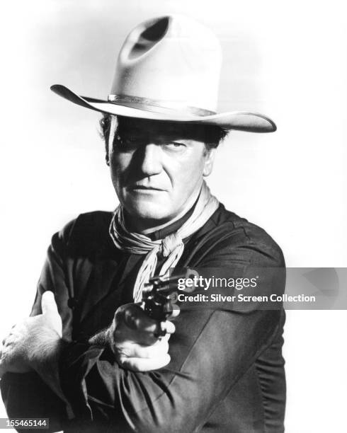 American actor John Wayne as Tom Doniphon in 'The Man Who Shot Liberty Valance', directed by John Ford, 1962.
