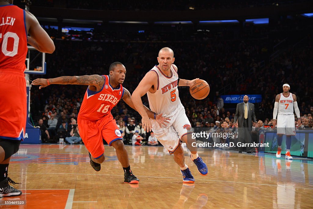 Philadelphia 76ers v New York Knicks