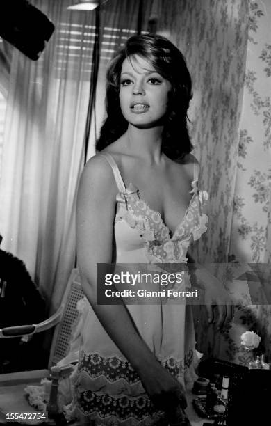 The German princess and actress Ira Von Furstenberg, during the filming of the movie Not covet your neighbor's wife' Madrid, Castilla La Mancha,...