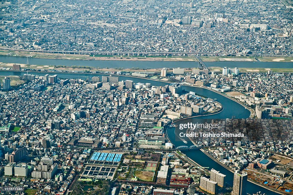 Aerial photo of Tokyo, Japan