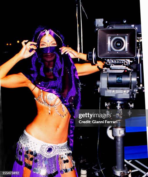 The French actress and dancer Marlene Mourreau during the filming of the movie 'Ja me Maaten' Madrid, Castilla La Mancha, Spain. .