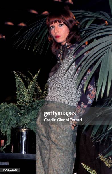 The Italian actress Elsa Martinelli in Madrid, First October 1973, Madrid, Castilla La Mancha, Spain. .