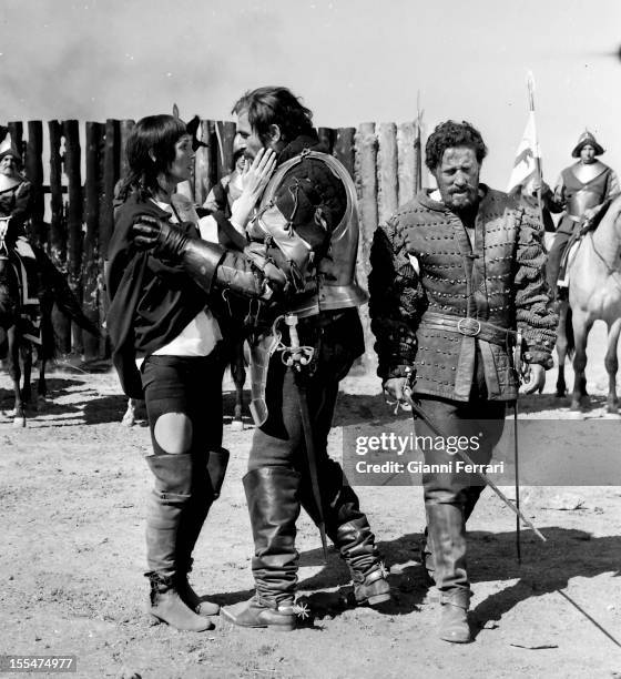 The Italian actress Elsa Martinelli during the filming of the movie `La Araucana with Italian Actor Venantino Venantini, near Madrid Madrid,...