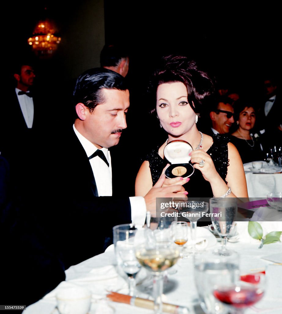 The Spanish actress Sara Montiel with her second husband Jose Vicente