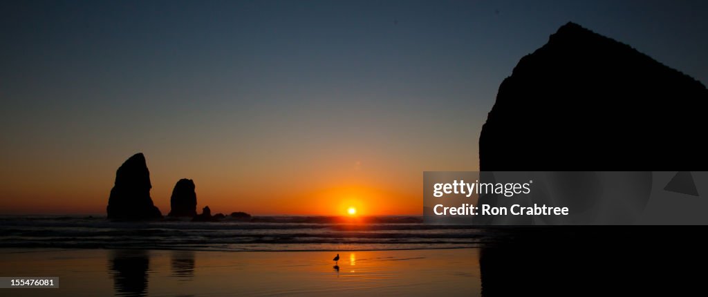 Sunset at Cannon Beach, Oregon