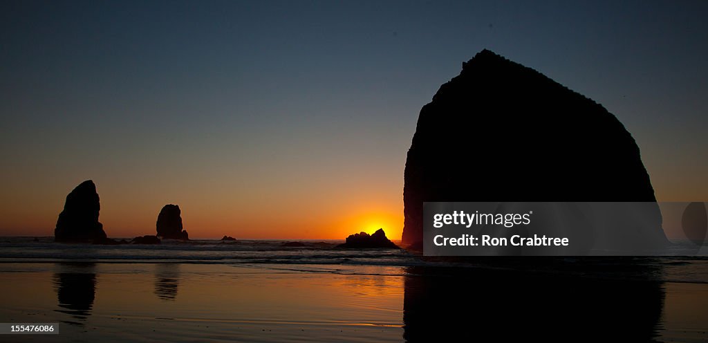 Sunset at Cannon Beach, Oregon