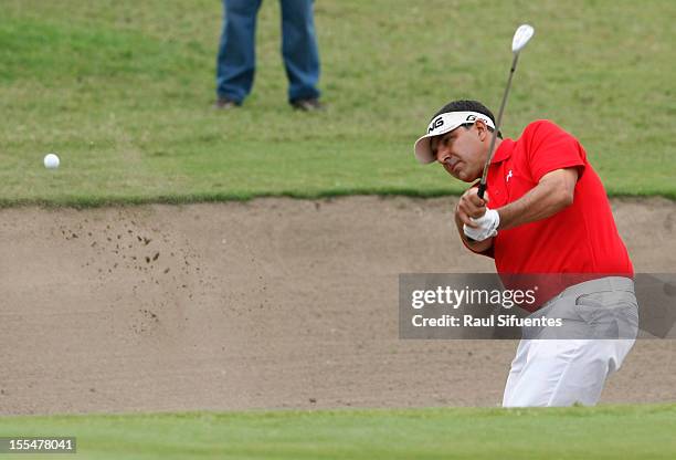 Sebastian Fernandez from Argentina in action during the Lexus Peru Open of the Latin PGA at Los Inkas Golf Club on November 04, 2012 in Lima, Peru.