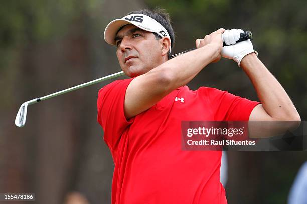 Sebastian Fernandez from Argentina in action during the Lexus Peru Open of the Latin PGA at Los Inkas Golf Club on November 04, 2012 in Lima, Peru.