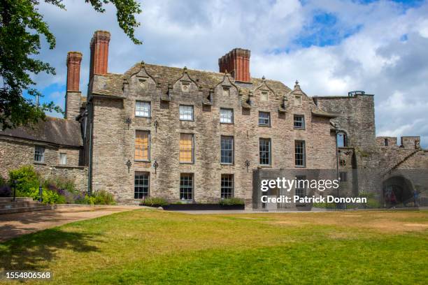 hay castle, hay-on-wye, wales - powys stock pictures, royalty-free photos & images