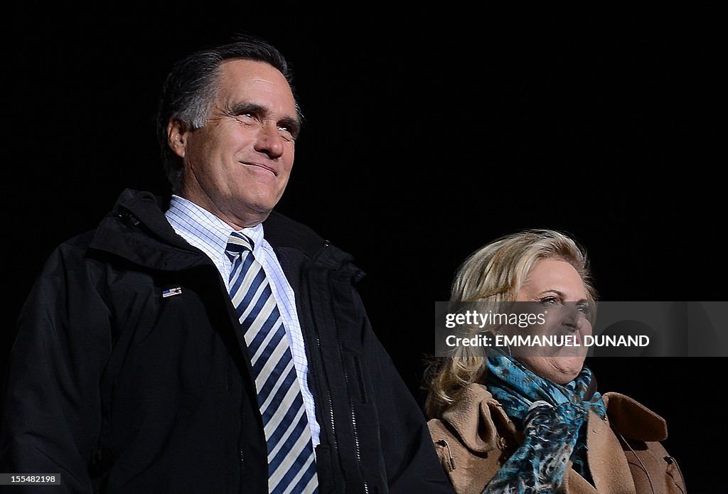 Mitt Romney Rally US Republican Presidential candidate Mitt Romney holds a rally with ...