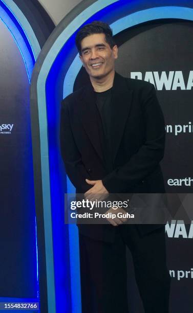 Manish Malhotra attends the screening of prime video film 'BAWAAL' on July 18 , 2023 in Mumbai, India