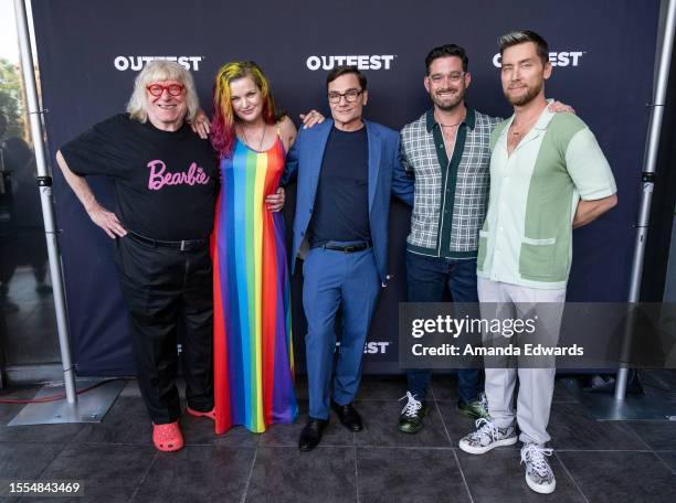 Bruce Vilanch, Pauley Perrette, Marc Saltarelli, Michael Turchin and Lance Bass attend the 2023 Outfest Los Angeles' - "Studio One Forever" Premiere...