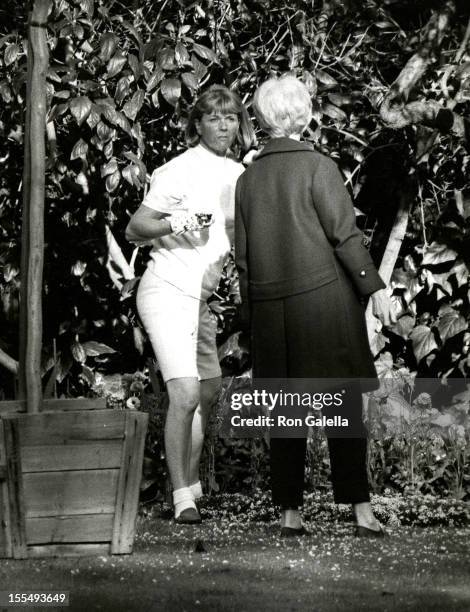 Doris Day and Guest during Doris Day and Husband Barry Comden - File Photos at Beverly Hills Hotel in Beverly Hills, California, United States.