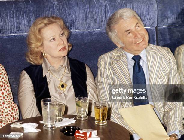 Virginia Mayo and Col. Gardner during Virginia Mayo - File Photos - 1977, United States.