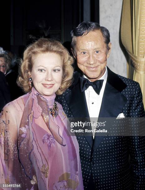 Virginia Mayo and guest during Virginia Mayo - File Photos - 1979, United States.