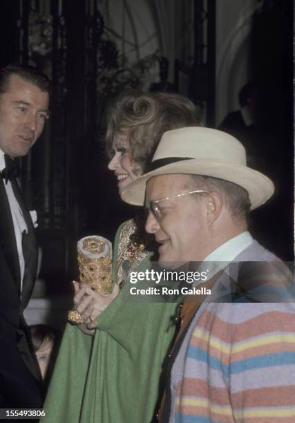 Wyatt Cooper, Suzy Miele and Truman Capote during Truman Capote File Photos by Galella in New York City, New York, United States.