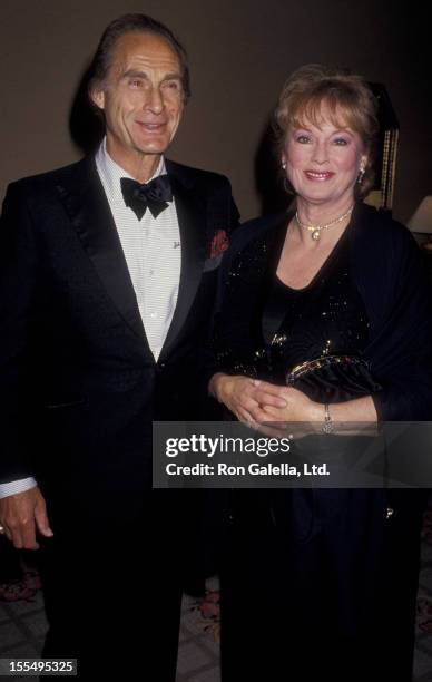 Actor Sid Casear and wife Florence Casear attend Friar's Club Roast Honoring Liza Minnelli on April 5, 1987 at the Century Plaza Hotel in Century...