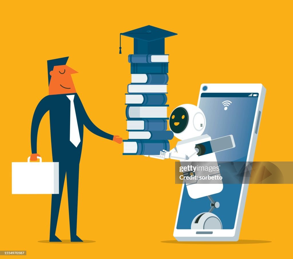 Education Learning Process Artificial Intelligence High-Res Vector ...